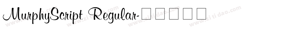 MurphyScript Regular字体转换